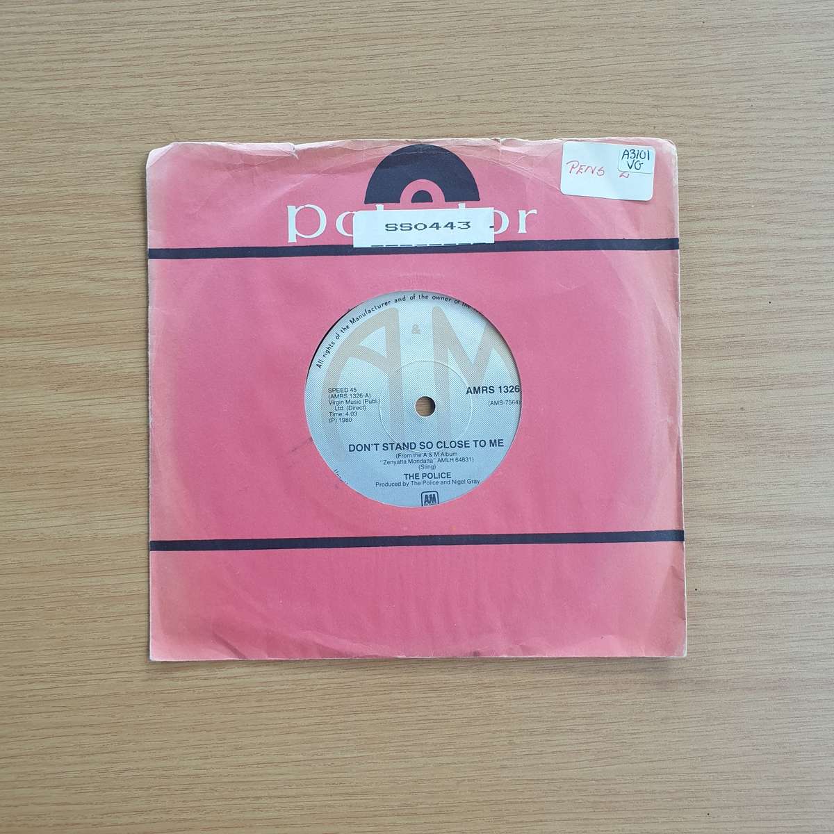 The Police  Don't Stand So Close To Me | Vinyl 7" Single | (VG)