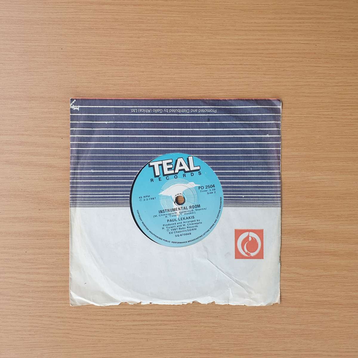 Paul Lekakis  Boom Boom (Let's Go Back To My Room)  | Vinyl 7" Single | (VG+)