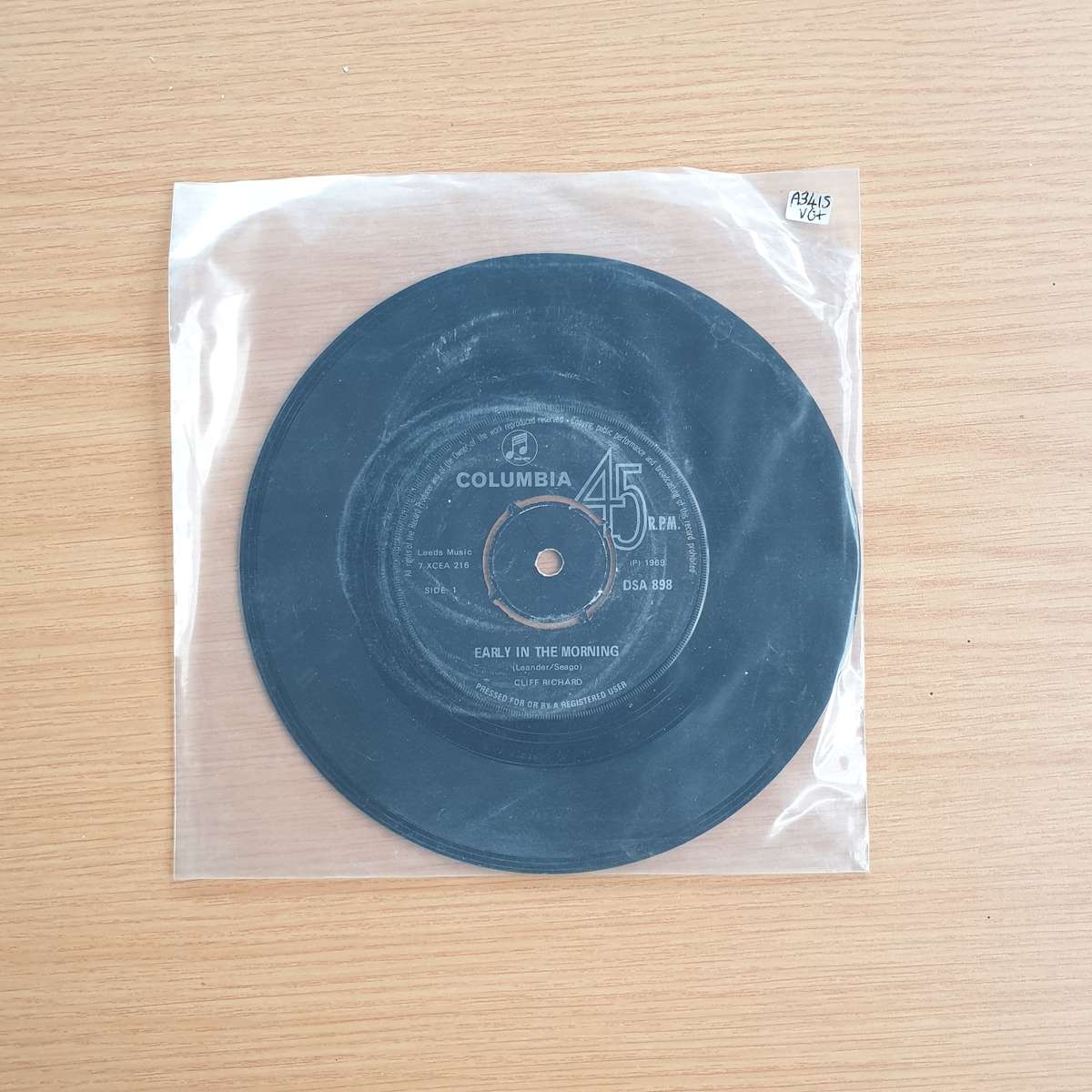 Cliff Richard  Early In The Morning / Rattler | Vinyl 7" Single | (VG+)