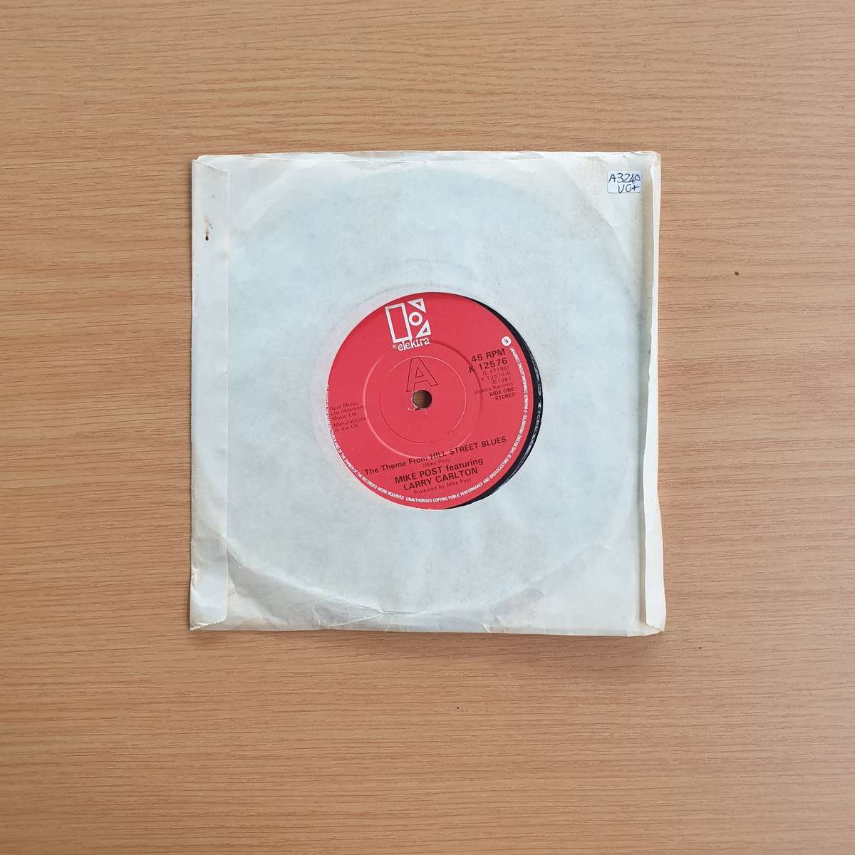 Mike Post Featuring Larry Carlton  The Theme From Hill Street Blues | Vinyl 7" Single | (VG+)