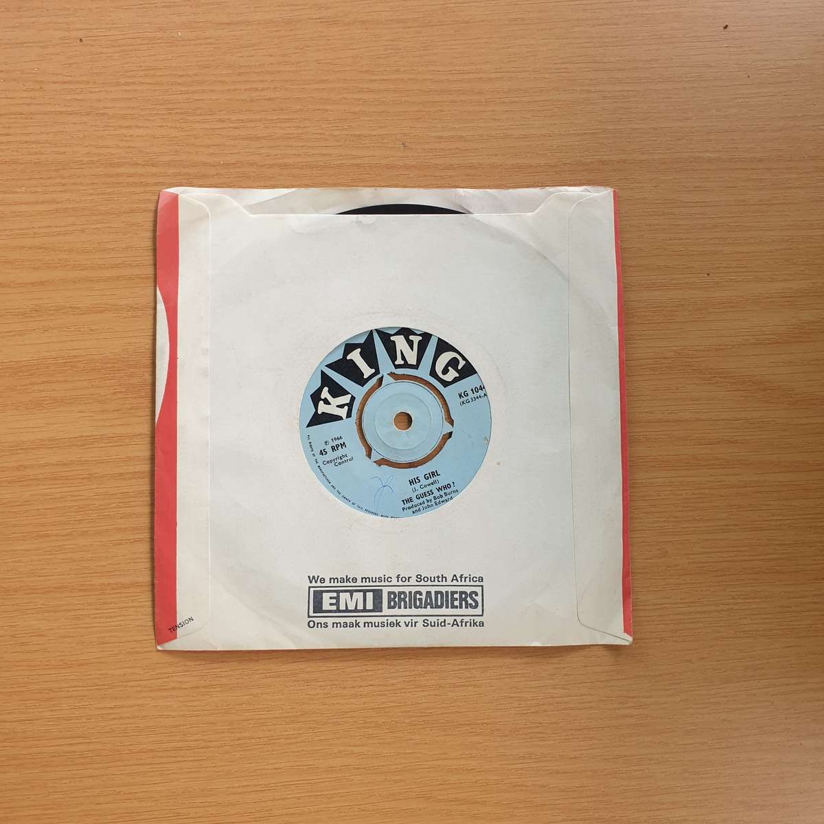 The Guess Who?  His Girl / It's My Pride | Vinyl 7" Single | (VG+)