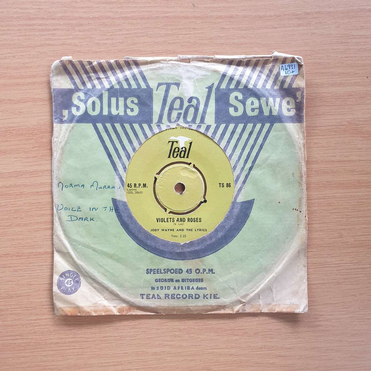 Jody Wayne And Lorraine Meek  Voice In The Dark | Vinyl 7" Single | (VG+)