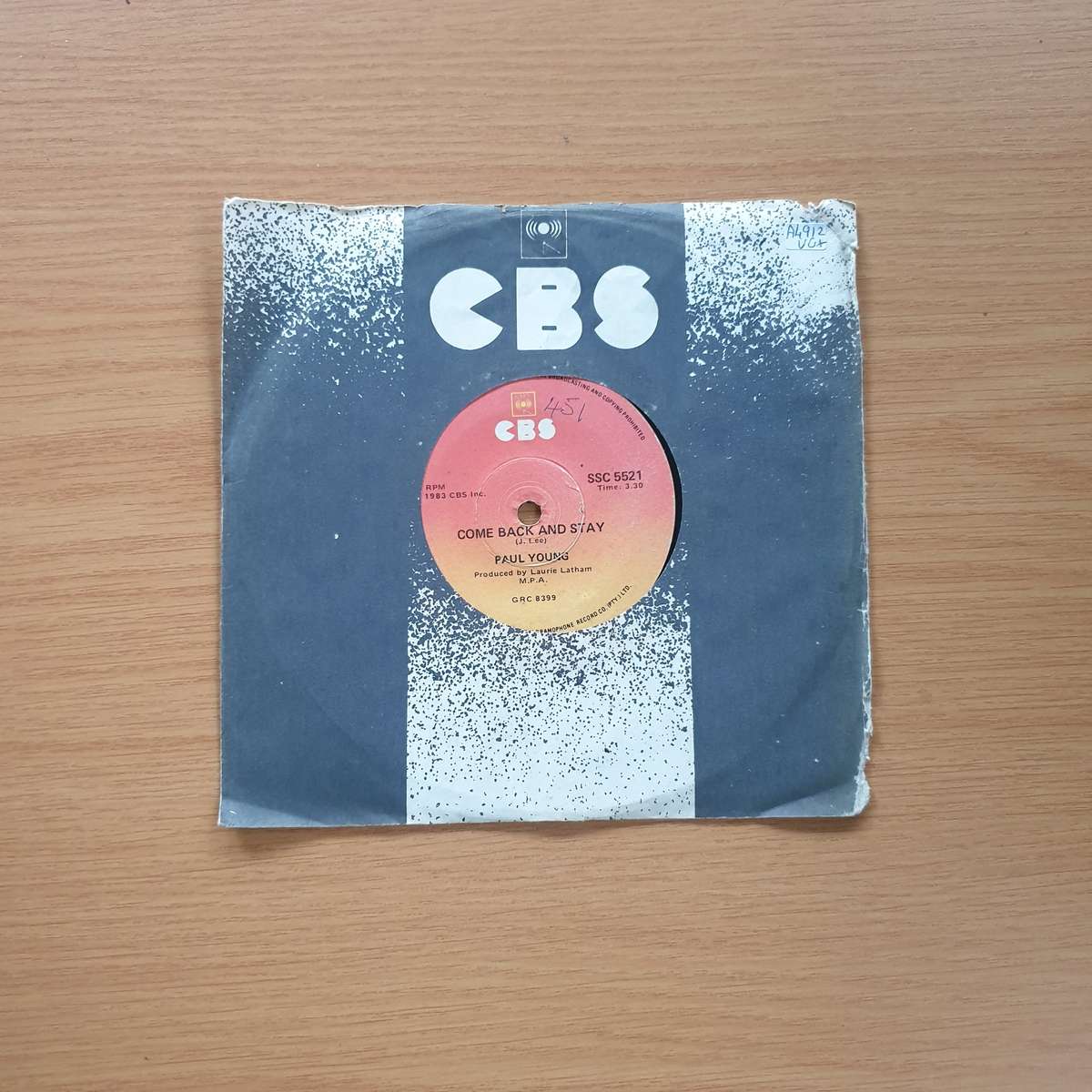Paul Young  Come Back And Stay | Vinyl 7" Single | (VG+)