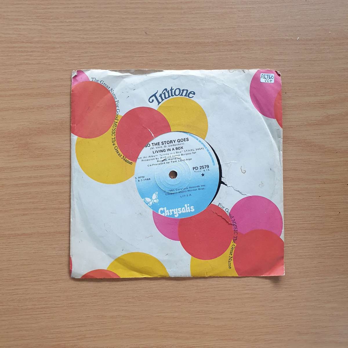 Living In A Box  So The Story Goes | Vinyl 7" Single | (VG+)