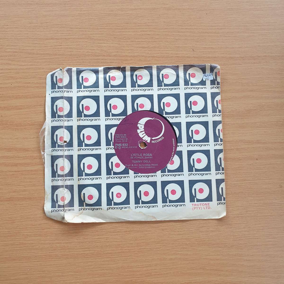 Tommy Dell  Little Rosa | Vinyl 7" Single | (VG)