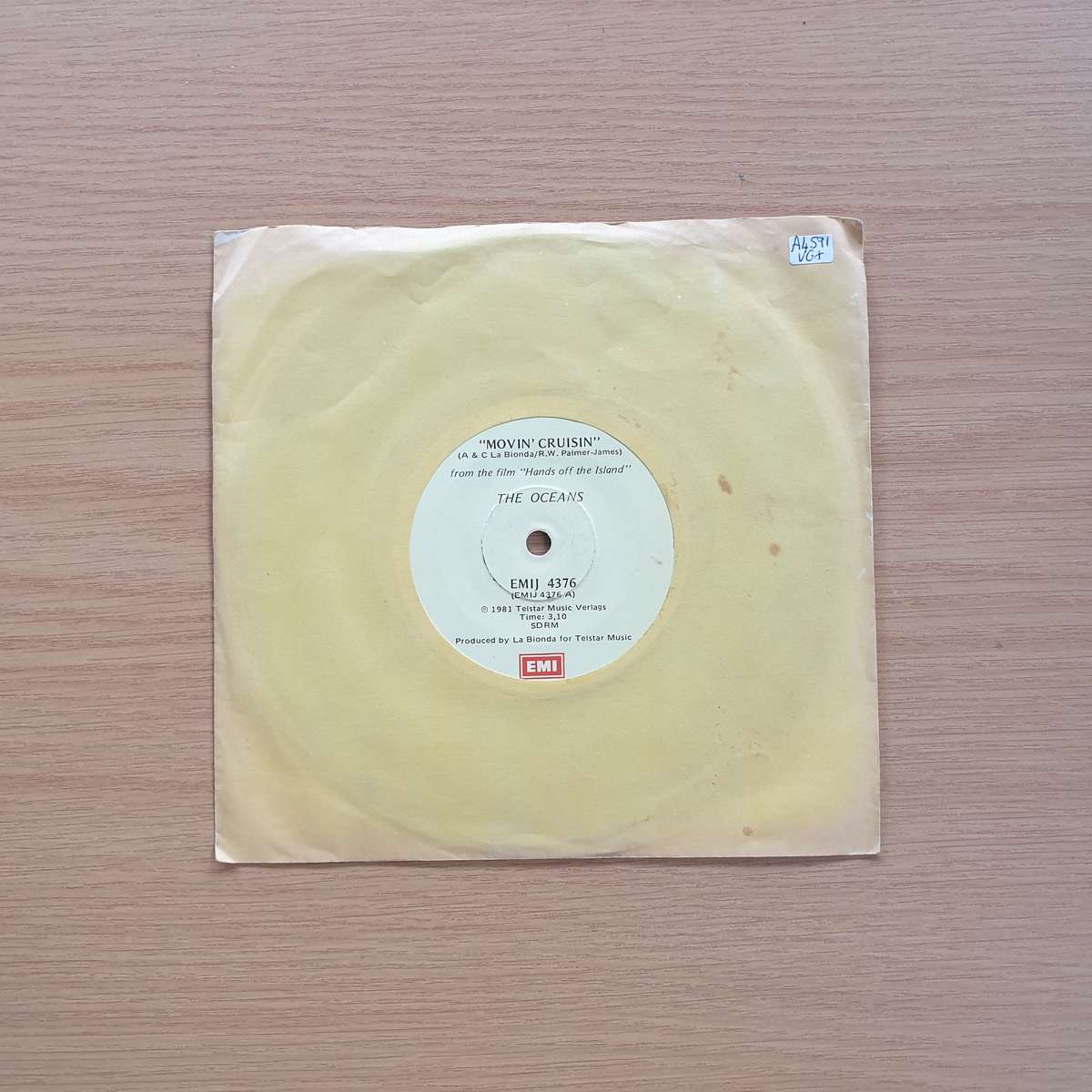 The Oceans  Movin' Cruisin' / Corbucci's Island | Vinyl 7" Single | (VG+)
