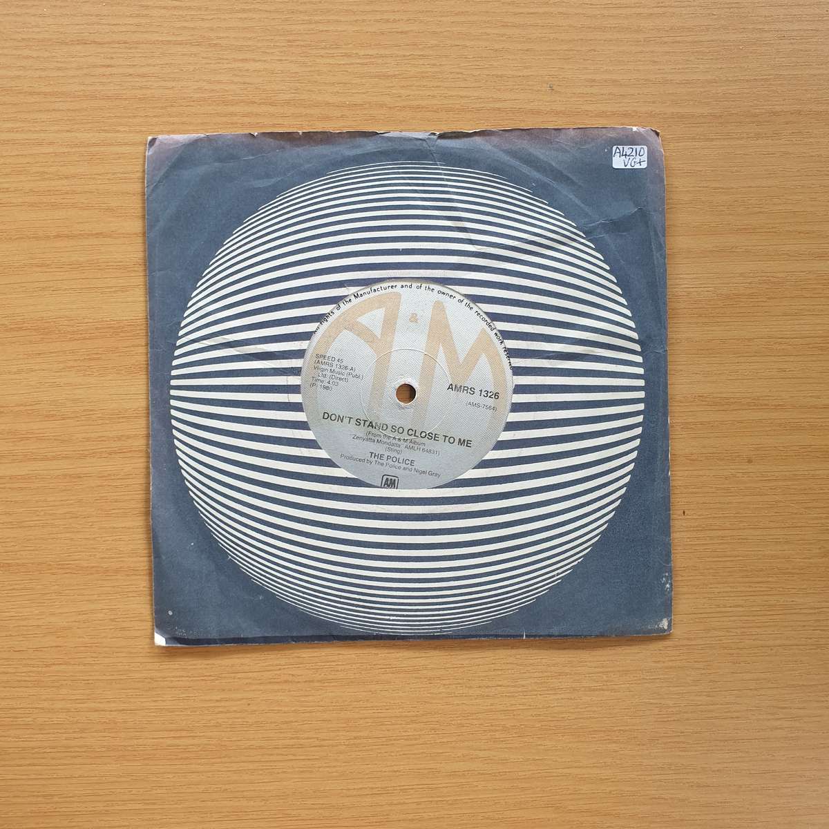 The Police  Don't Stand So Close To Me | Vinyl 7" Single | (VG+)