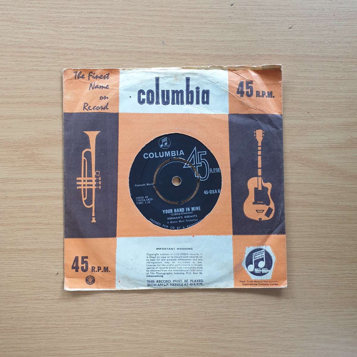 Herman's Hermits  I'm Henery The Eighth I Am / Sea Cruise | Vinyl 7" Single | (VG+)