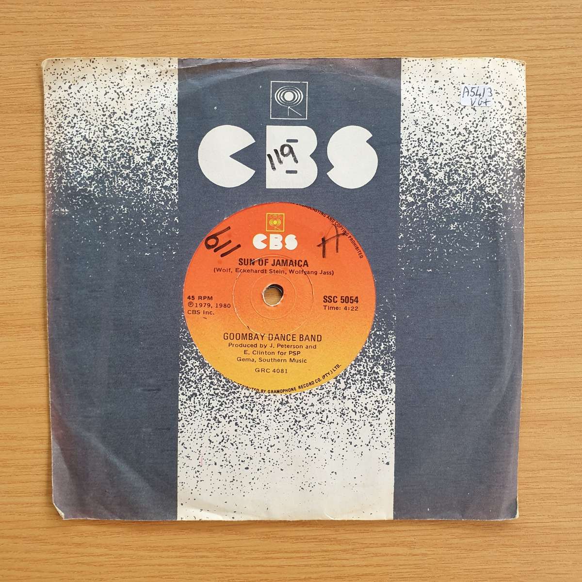 Goombay Dance Band  Sun Of Jamaica  | Vinyl 7" Single | (VG+)
