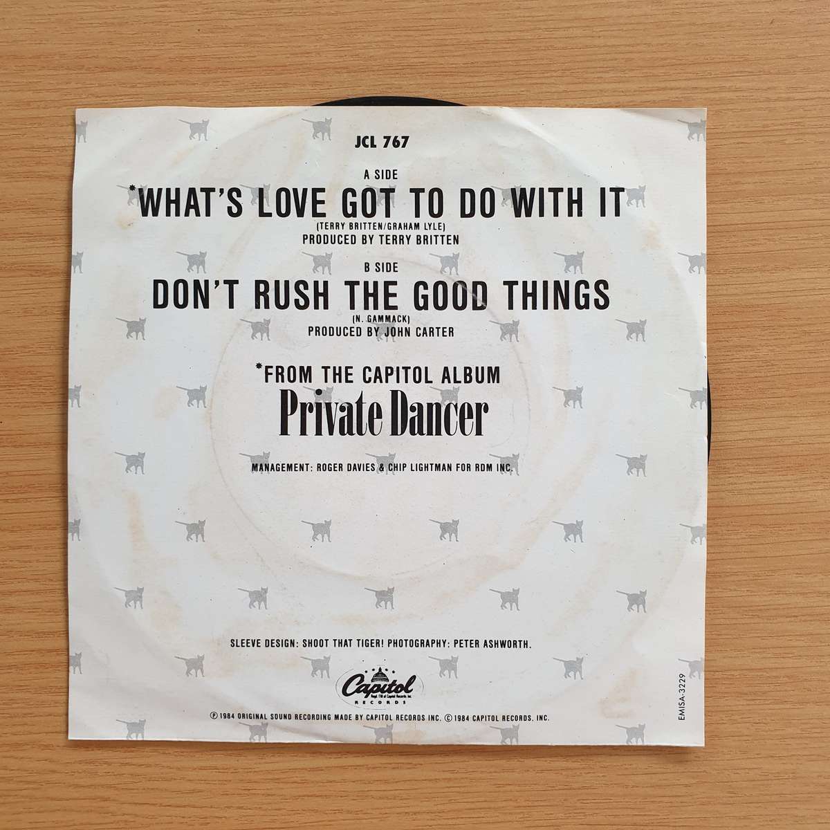 Tina Turner  What's Love Got To Do With It   | Vinyl 7" Single | (VG+)