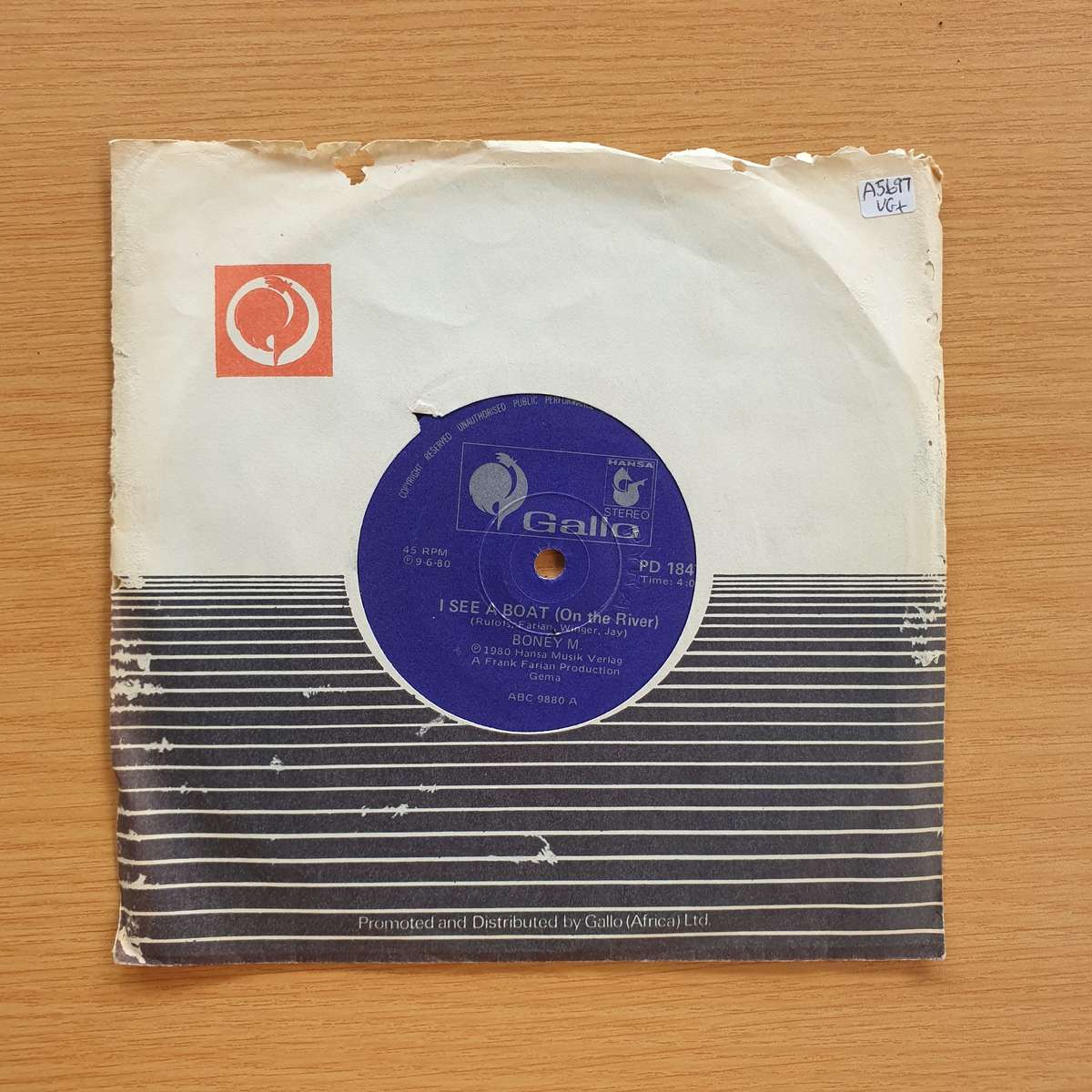 Boney M.  I See A Boat (On The River) / My Friend Jack  | Vinyl 7" Single | (VG+)