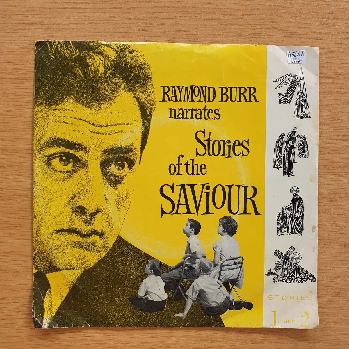 Raymond Burr Narrates -  Storie Of The Saviour | Vinyl 7" Single | (VG+)