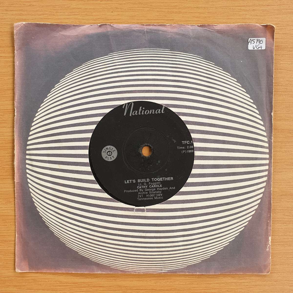 Cathy Carole - let's Build Together/ My Country  | Vinyl 7" Single | (VG+)