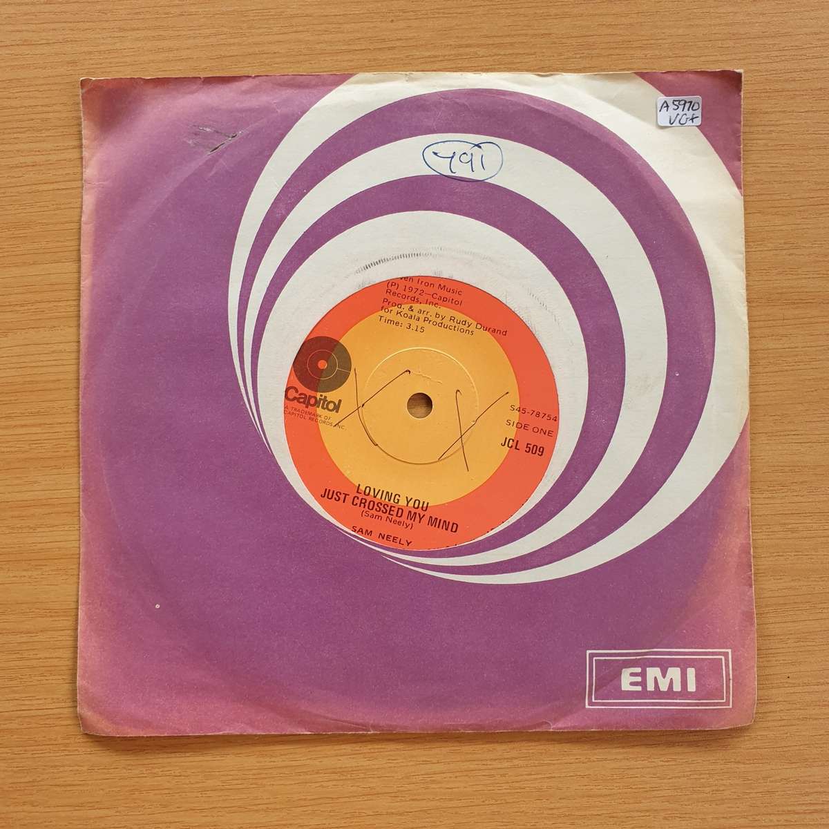 Sam Neely - Loving You Just Crossed My Mind / Every Day Is The Same as Today  | Vinyl 7" Single |...