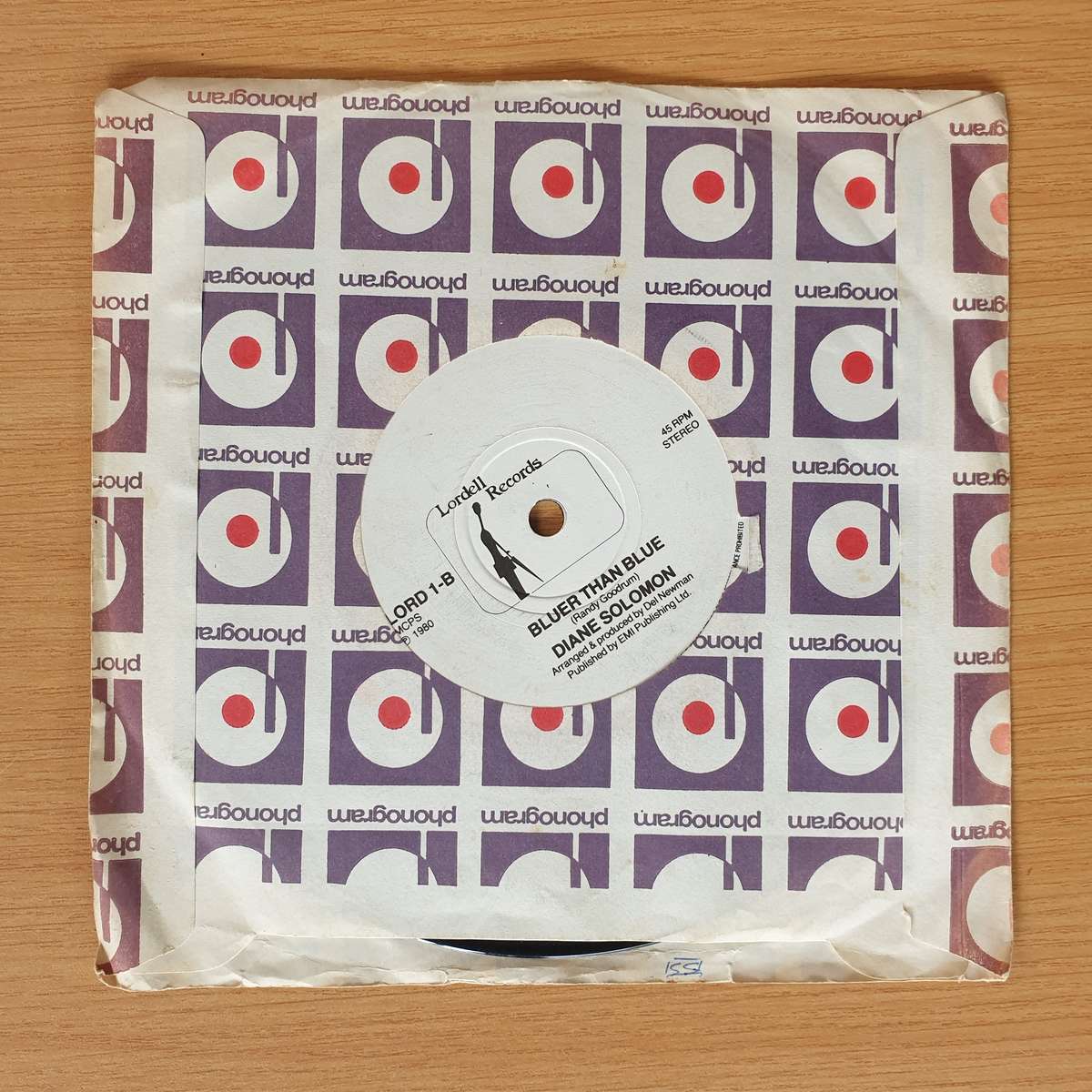 Diane Solomon - When The Lights Go Out Tonight /Bluer Then Blue  | Vinyl 7" Single | (VG+)