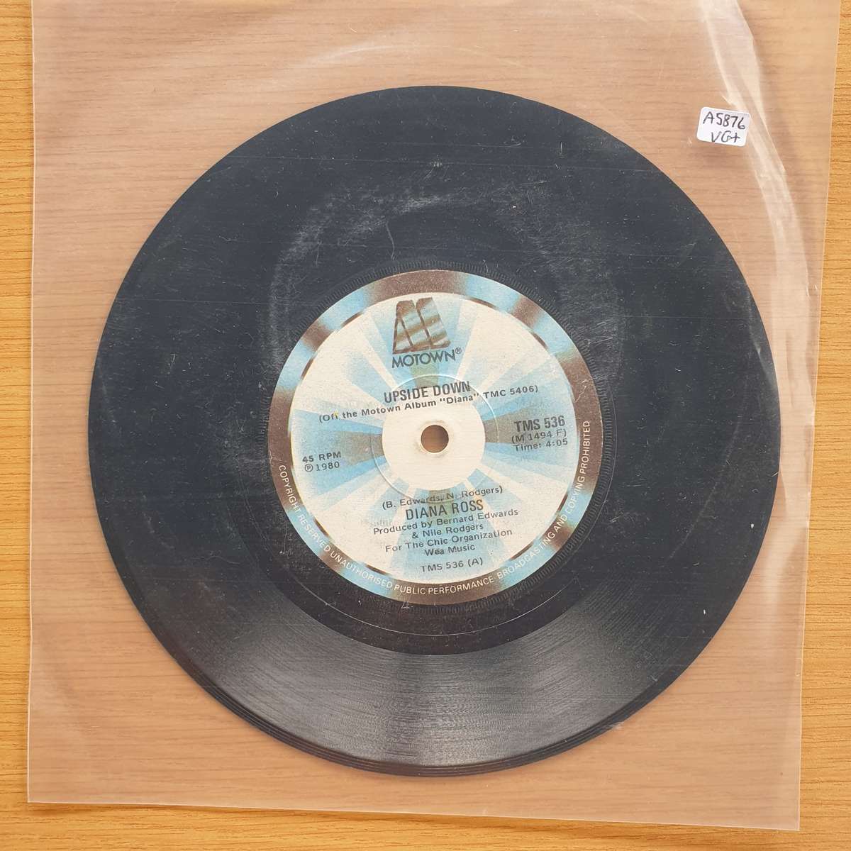 Diana Ross  Upside Down   | Vinyl 7" Single | (VG+)