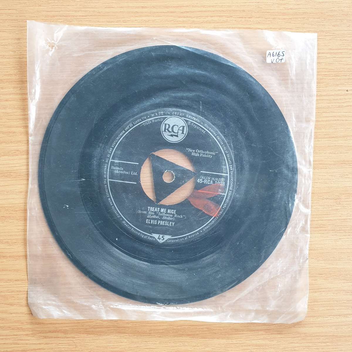 Elvis Presley  Jailhouse Rock / Treat Me Nice | Vinyl 7" Single | (VG+)