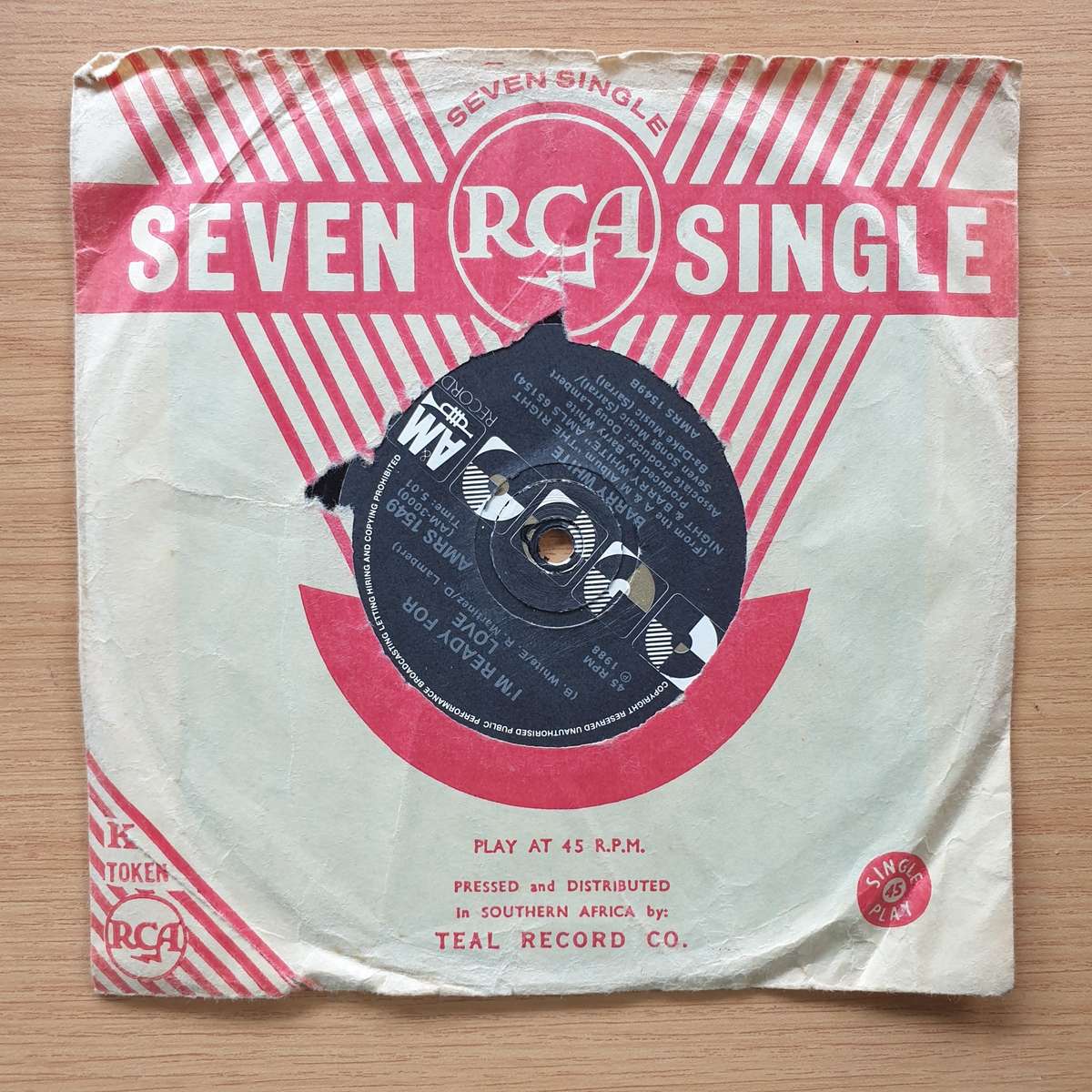 Barry White  Just Another Way To Say I Love You | Vinyl 7" Single | (VG+)