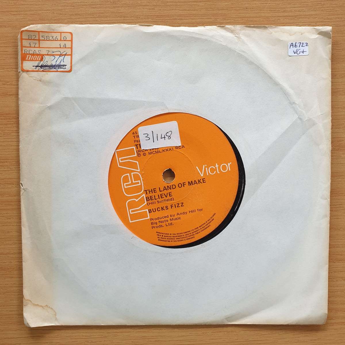 Bucks Fizz  The Land Of Make Believe | Vinyl 7" Single | (VG+)