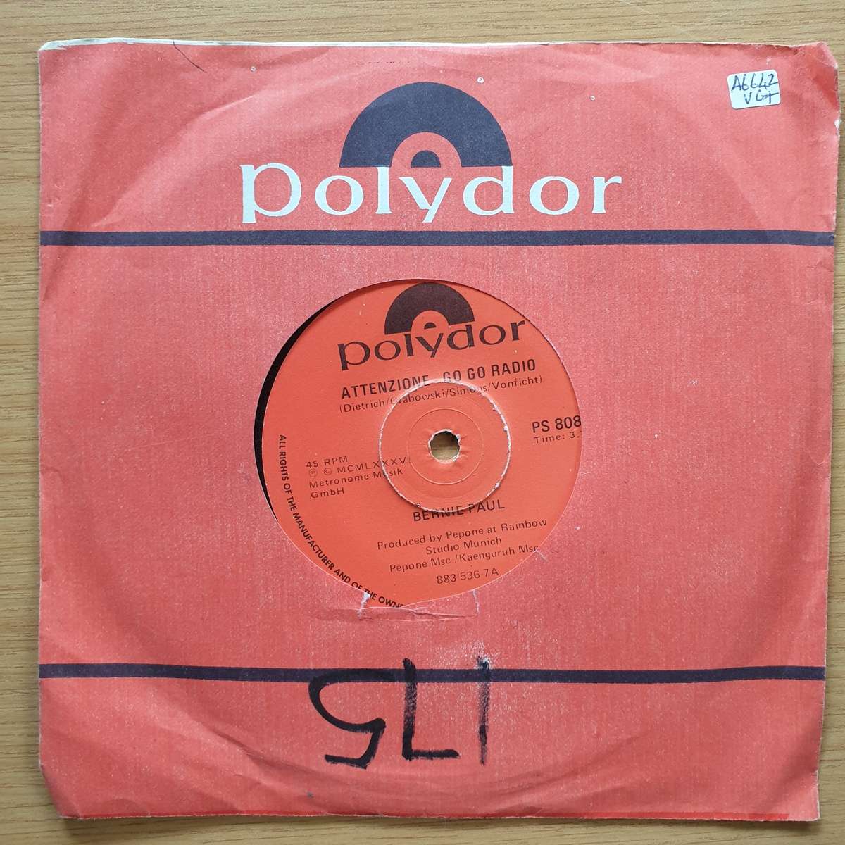 Bernie Paul  Attenzione! Go Go Radio | Vinyl 7" Single | (VG+)
