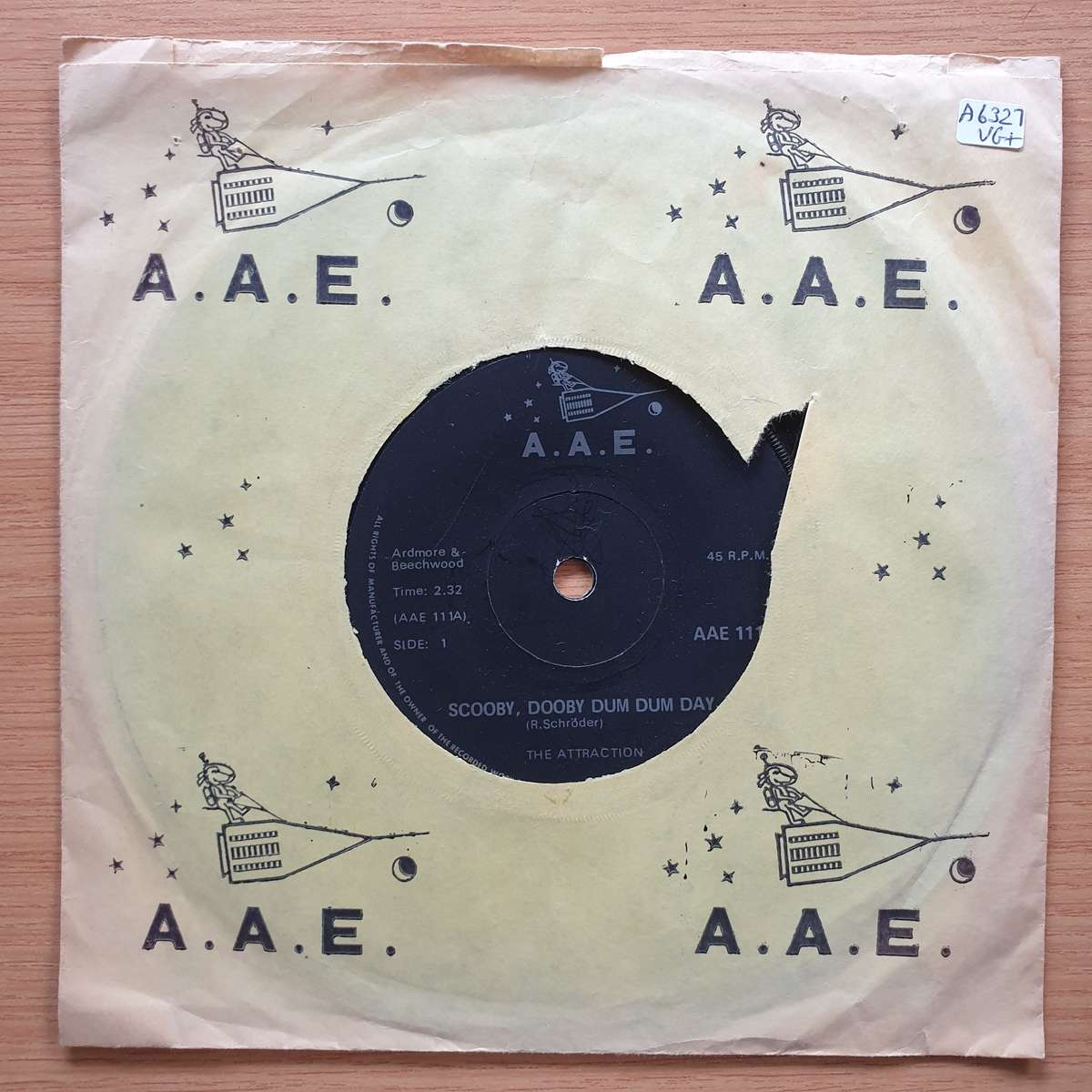 The Attraction  Scooby, Dooby Dum Dum Day | Vinyl 7" Single | (VG+)