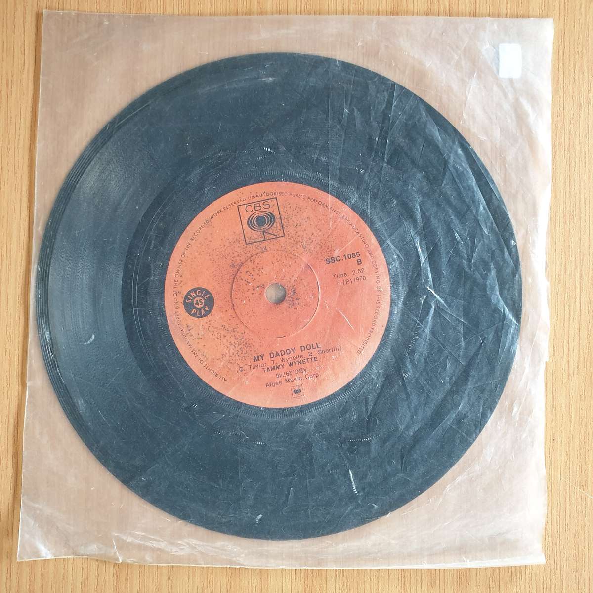 Tammy Wynette  Run, Angel, Run / My Daddy Doll | Vinyl 7" Single | (VG+)