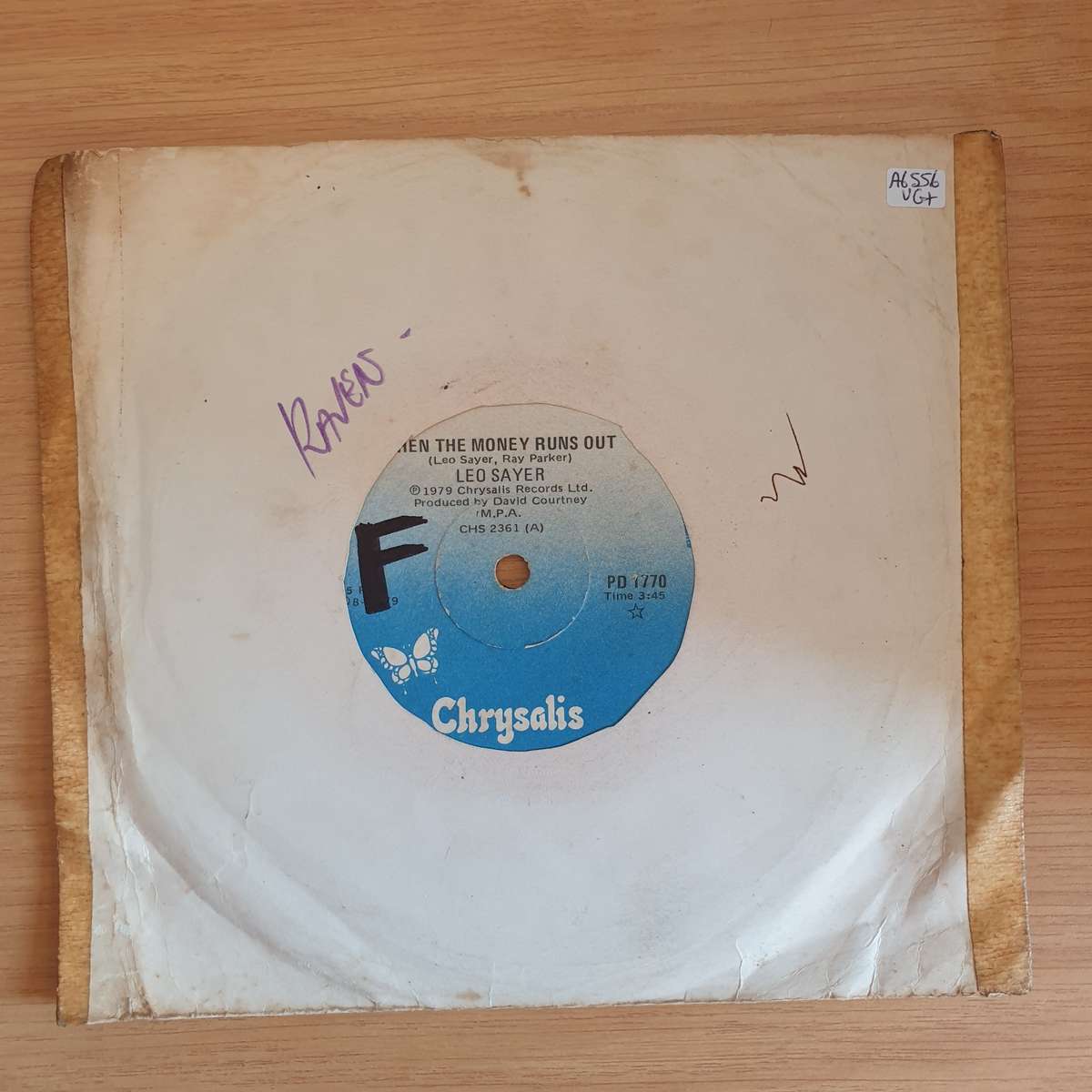 Leo Sayer  When The Money Runs Out | Vinyl 7" Single | (VG+)