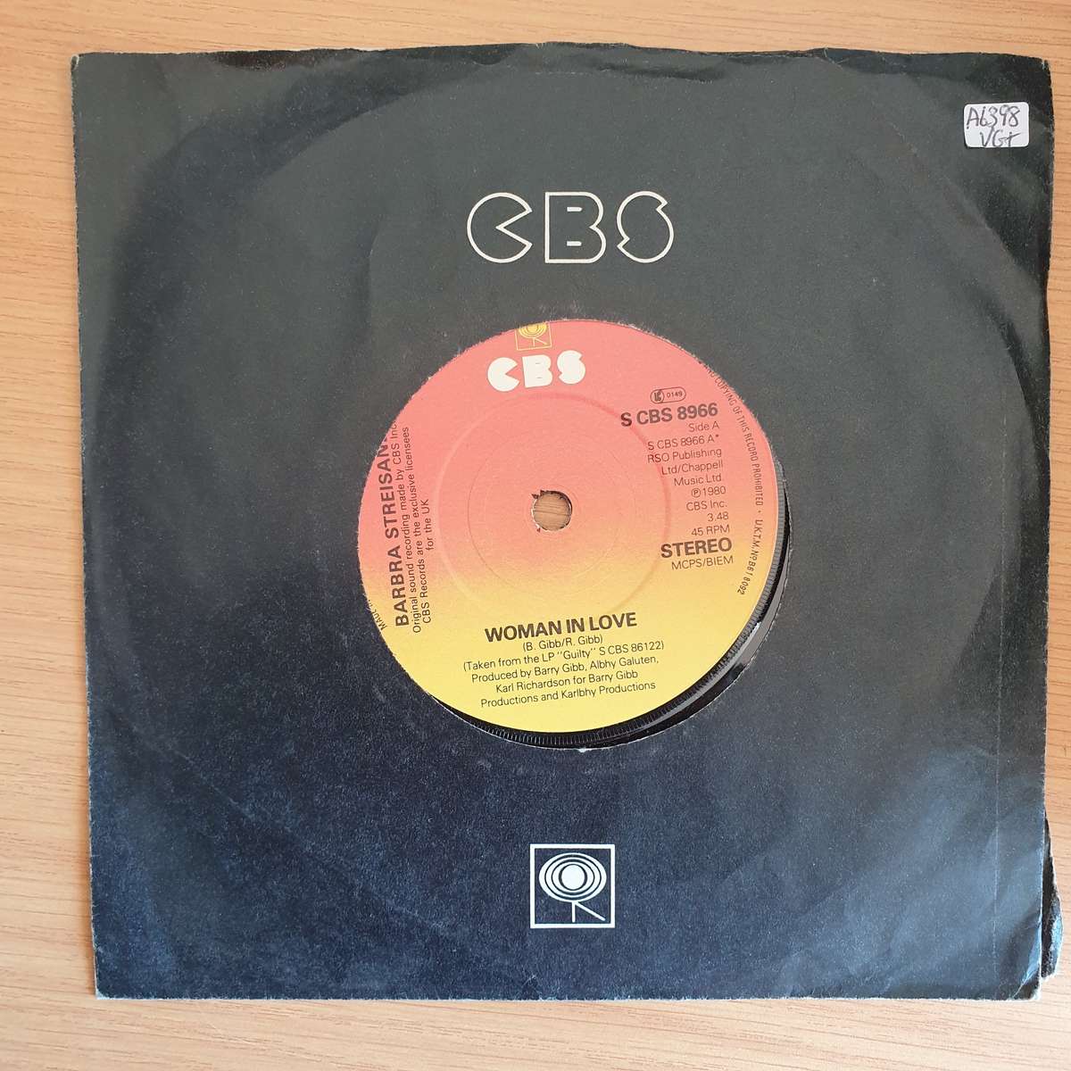Barbra Streisand  Woman In Love | Vinyl 7" Single | (VG+)