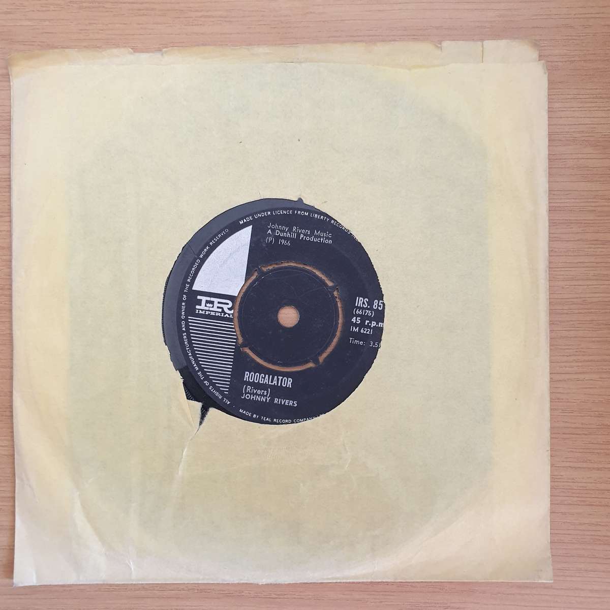 Johnny Rivers  (I Washed My Hands In) Muddy Water | Vinyl 7" Single | (VG+)