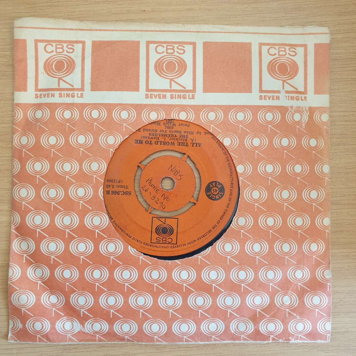 The Tremeloes  My Little Lady | Vinyl 7" Single | (VG+)