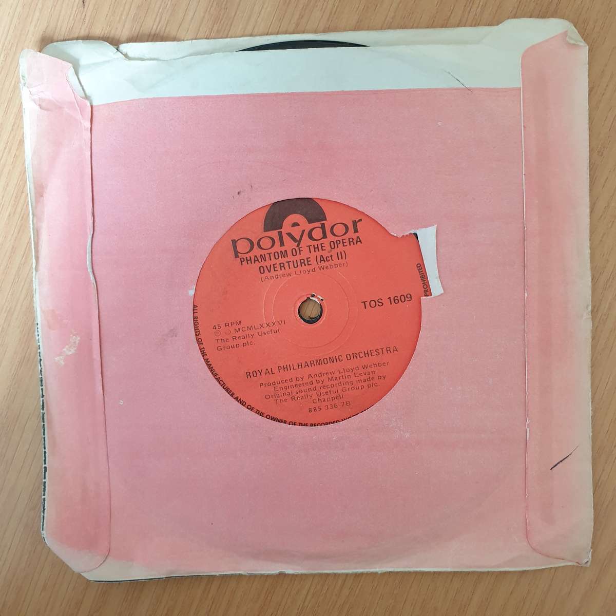 Cliff Richard, Sarah Brightman  All I Ask Of You   | Vinyl 7" Single | (VG+)