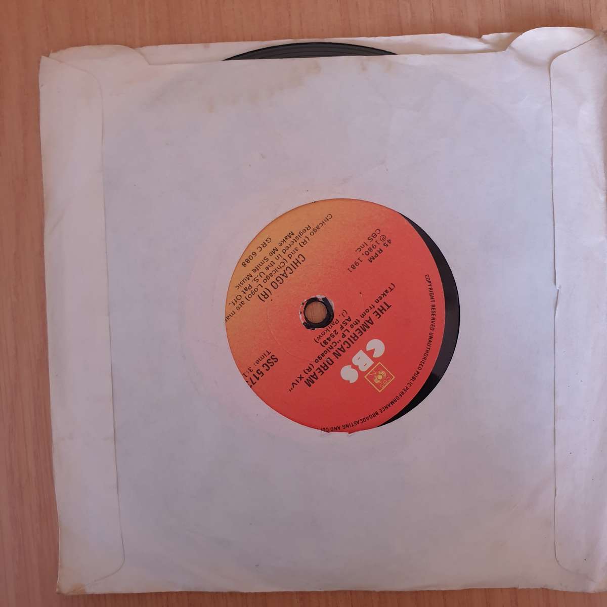 Chicago   Song For You / The American Dream | Vinyl 7" Single | (VG+)