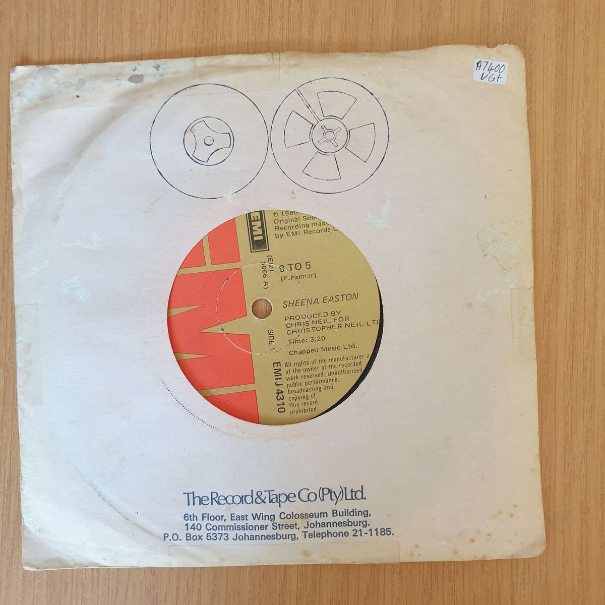 Sheena Easton  9 to 5 | Vinyl 7" Single | (VG+)