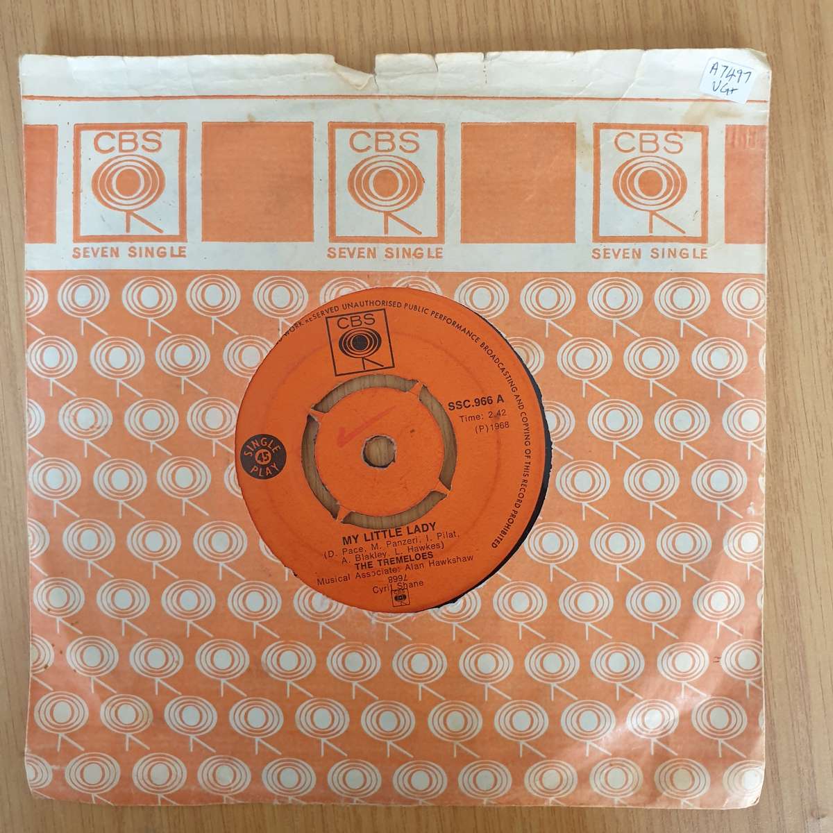 The Tremeloes  My Little Lady  | Vinyl 7" Single | (VG+)
