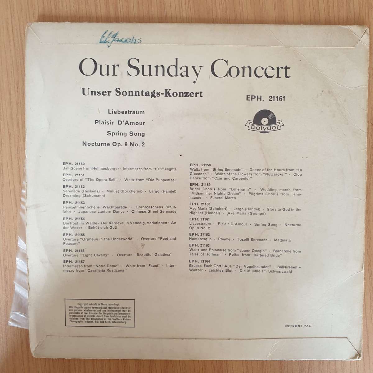 Herbert Heinemann  Il Nostro Concerto Della Domenica   | Vinyl 7" Single | (VG+)