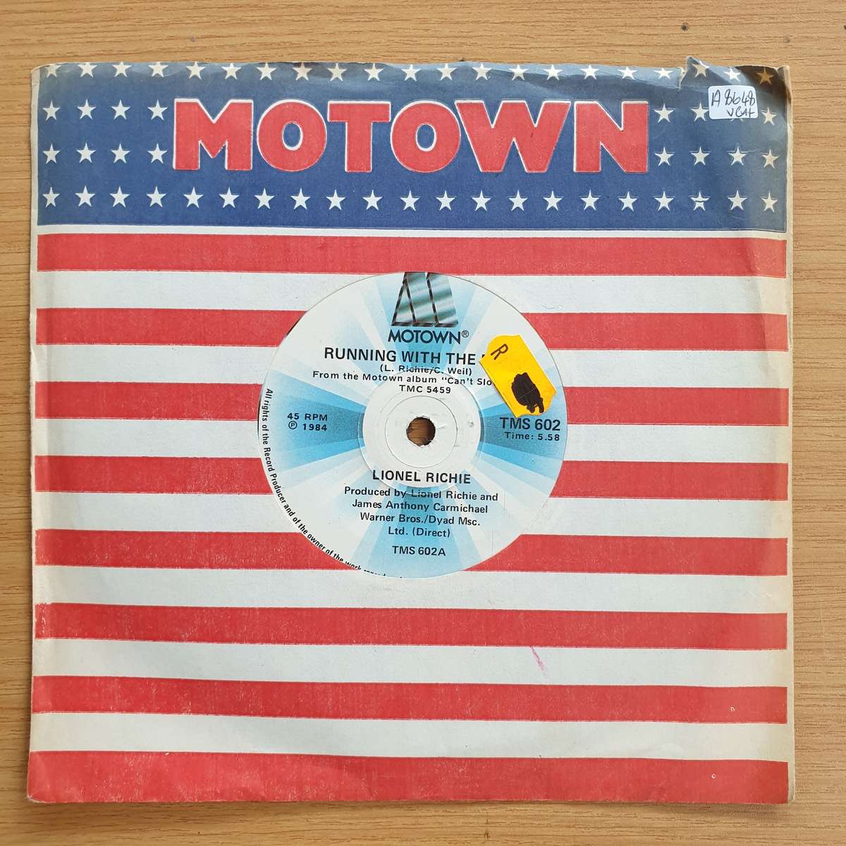 Lionel Richie  Running With The Night  | Vinyl 7" Single | (VG+)