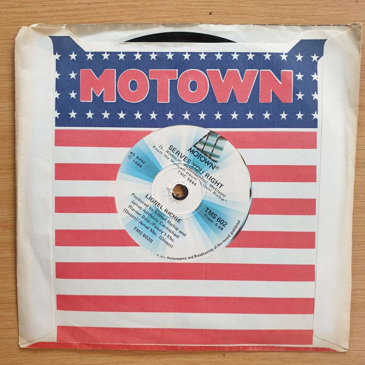 Lionel Richie  Running With The Night  | Vinyl 7" Single | (VG+)