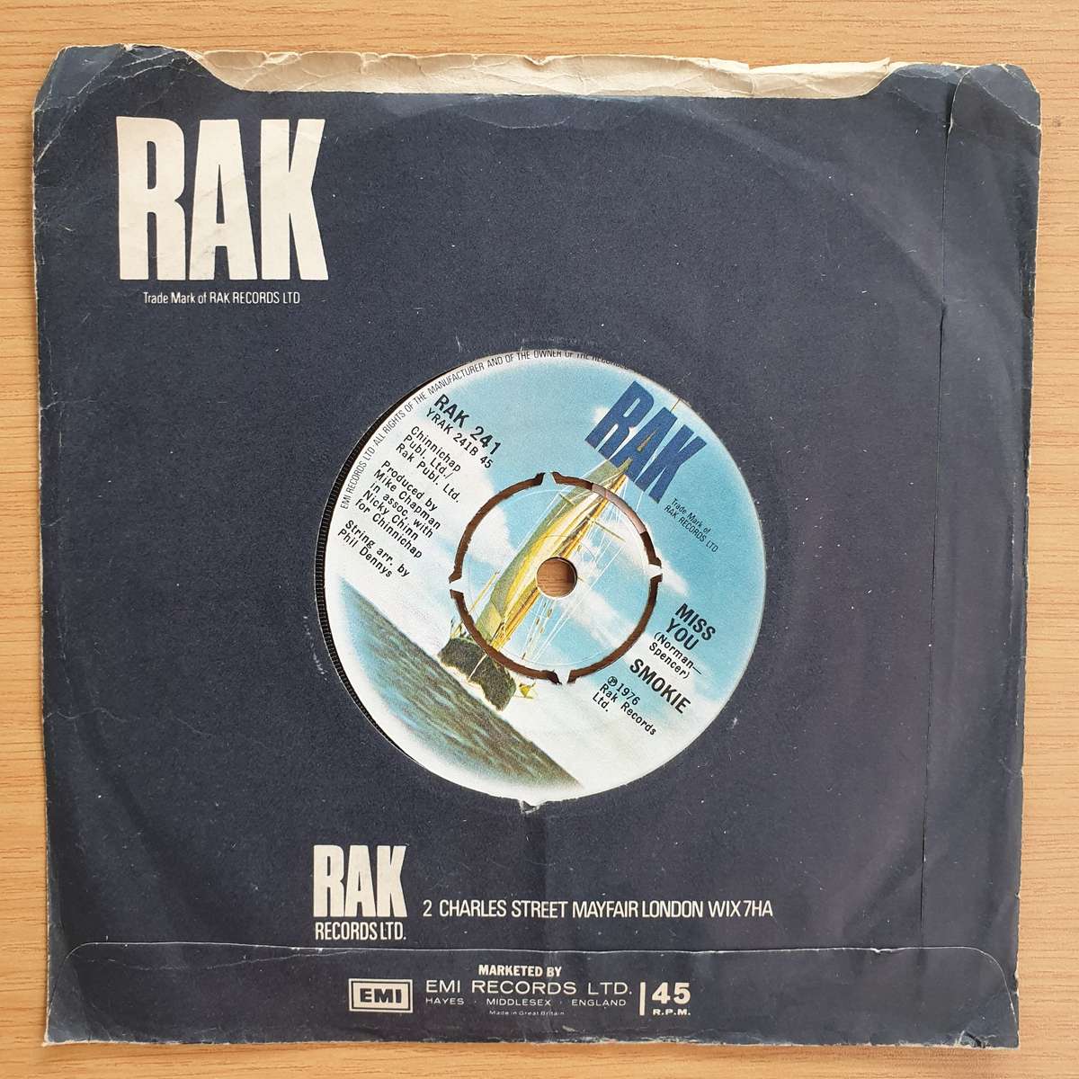 Smokie  I'll Meet You At Midnight | Vinyl 7" Single | (VG+)