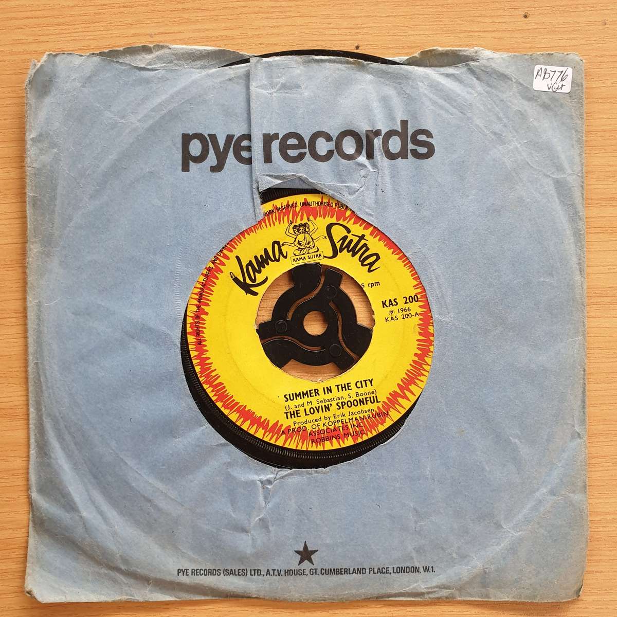 The Lovin' Spoonful  Summer In The City | Vinyl 7" Single | (VG+)