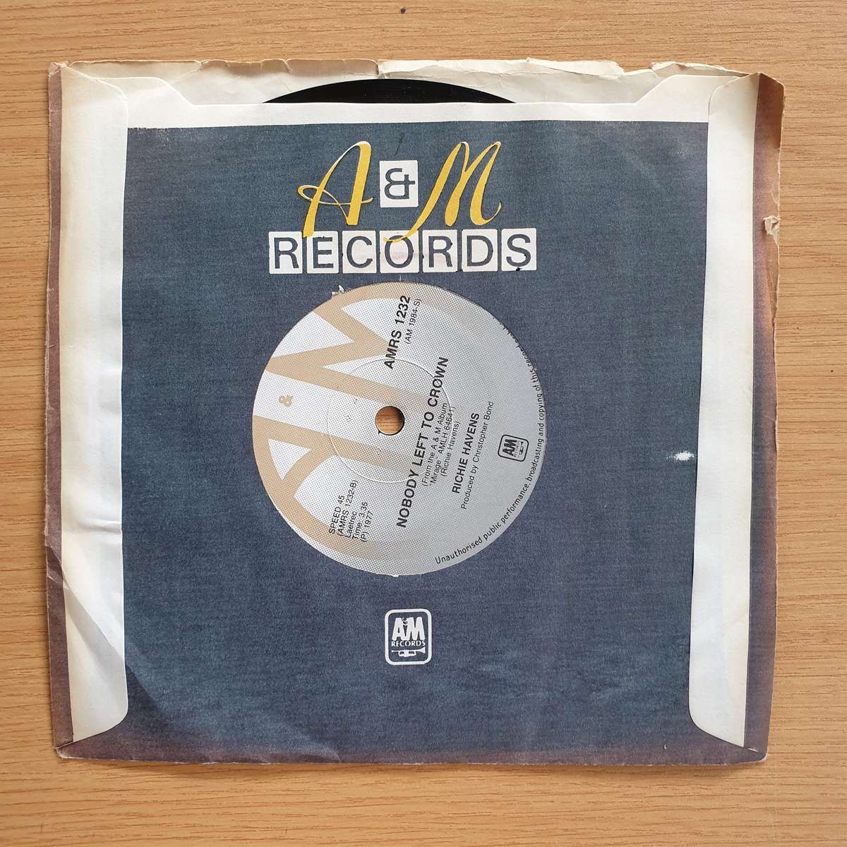 Richie Havens - We All Wanna Boogie / Nobody Left To Crown   | Vinyl 7" Single | (VG+)