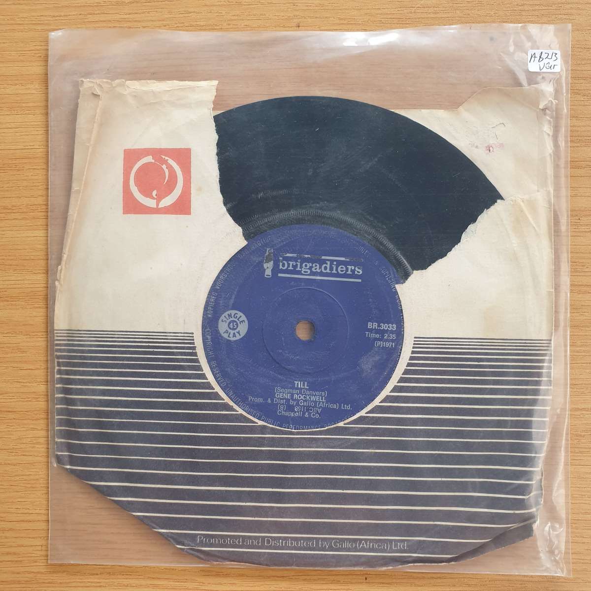 Gene Rockwell - Till / Too Young To Die  | Vinyl 7" Single | (VG+)