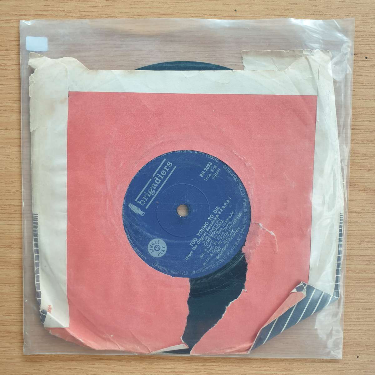 Gene Rockwell - Till / Too Young To Die  | Vinyl 7" Single | (VG+)