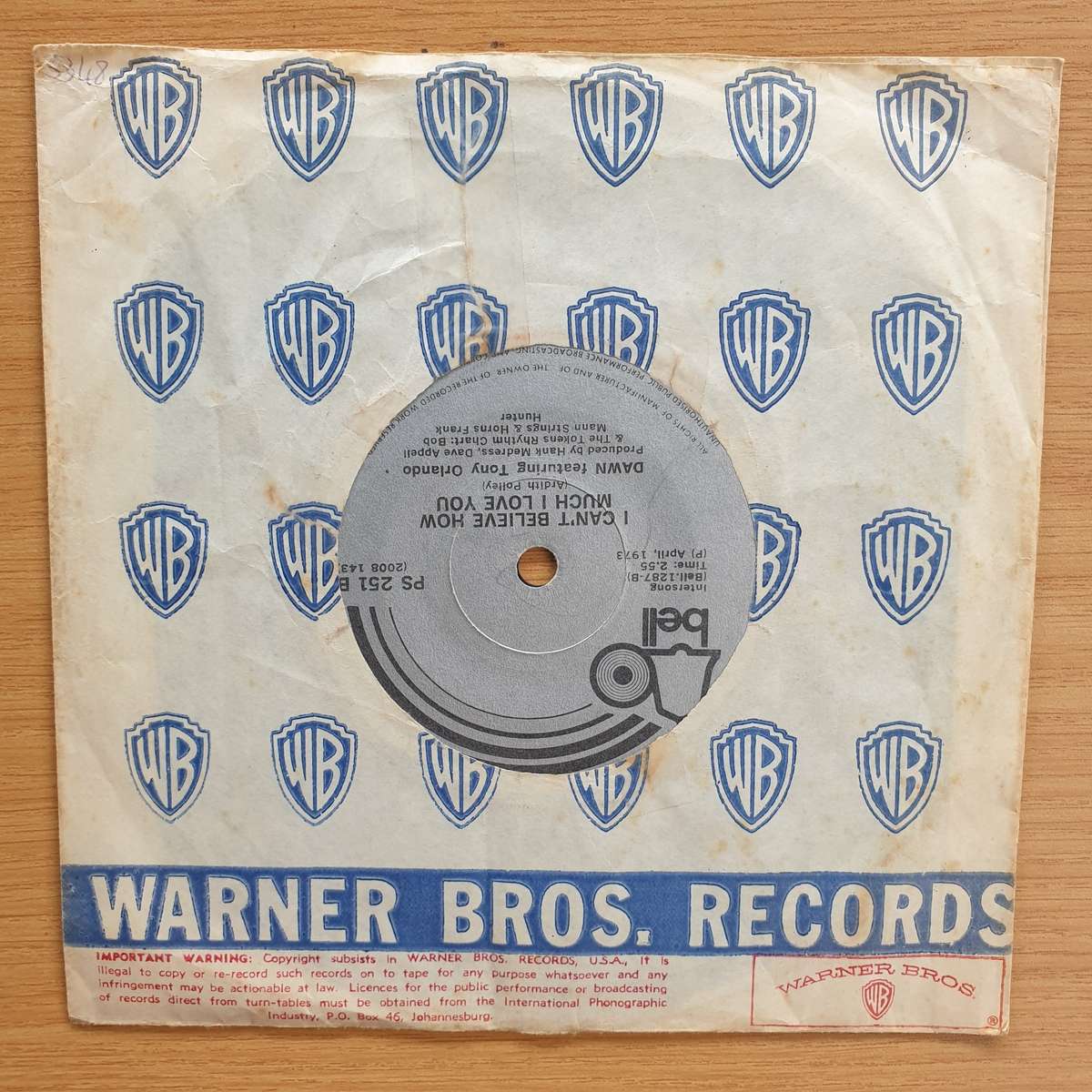Dawn  Featuring Tony Orlando  Tie A Yellow Ribbon Round The Ole Oak Tree  | Vinyl 7" Single | ...