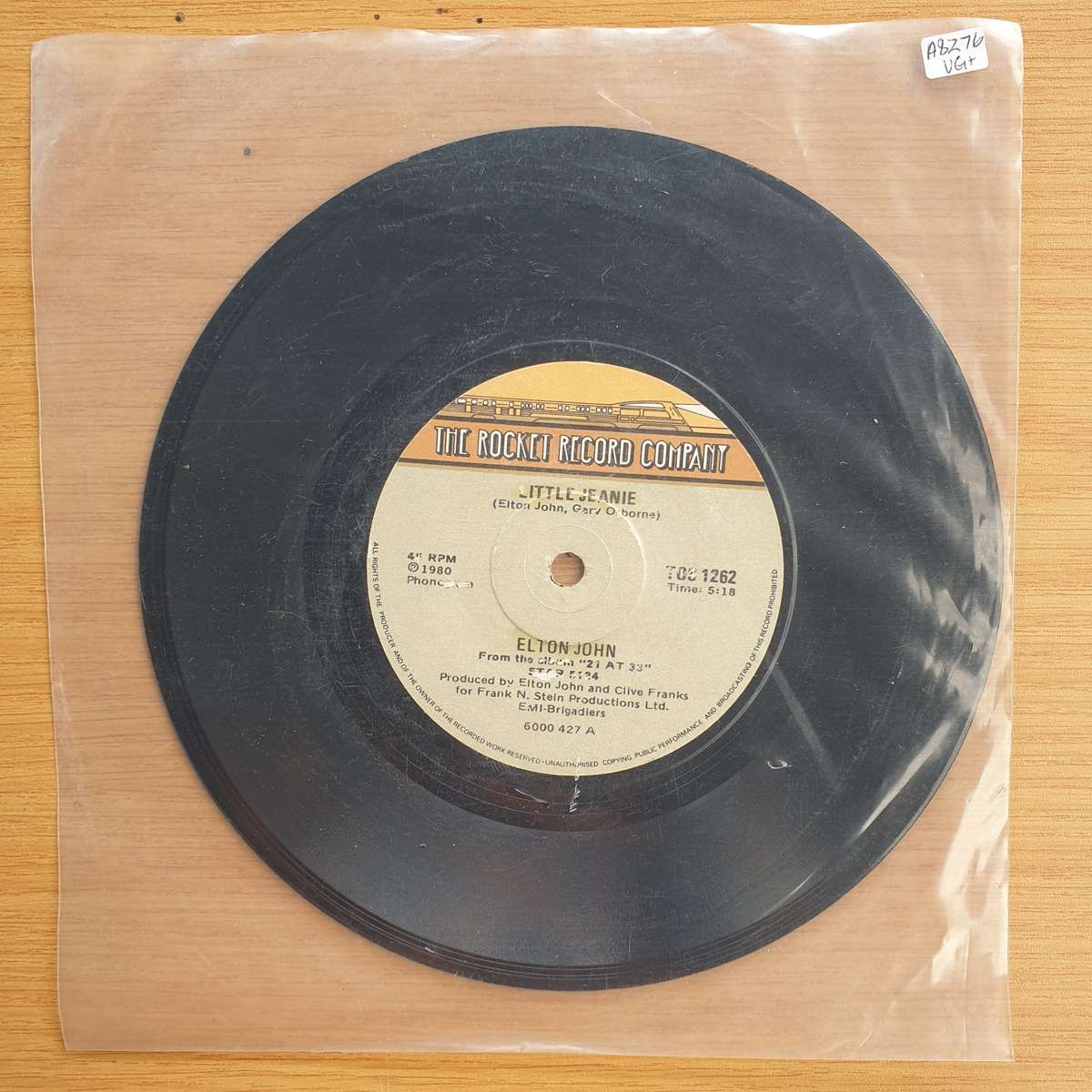 Elton John  Little Jeannie / Conquer The Sun  | Vinyl 7" Single | (VG+)