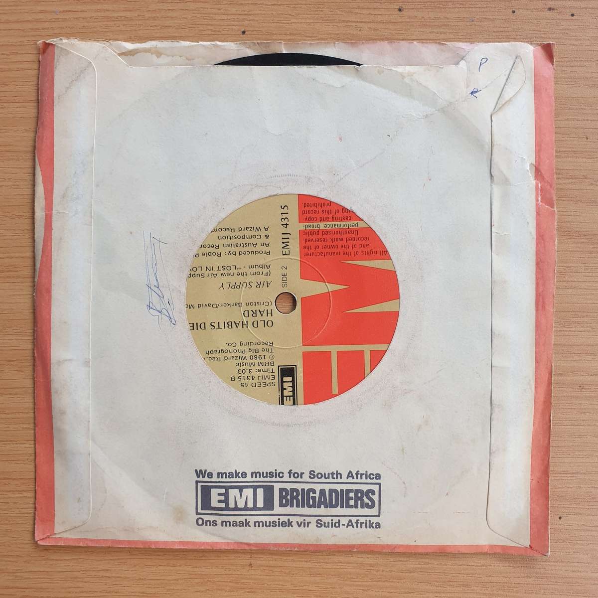 Air Supply  All Out Of Love |Vinyl 7" Single | (VG+)