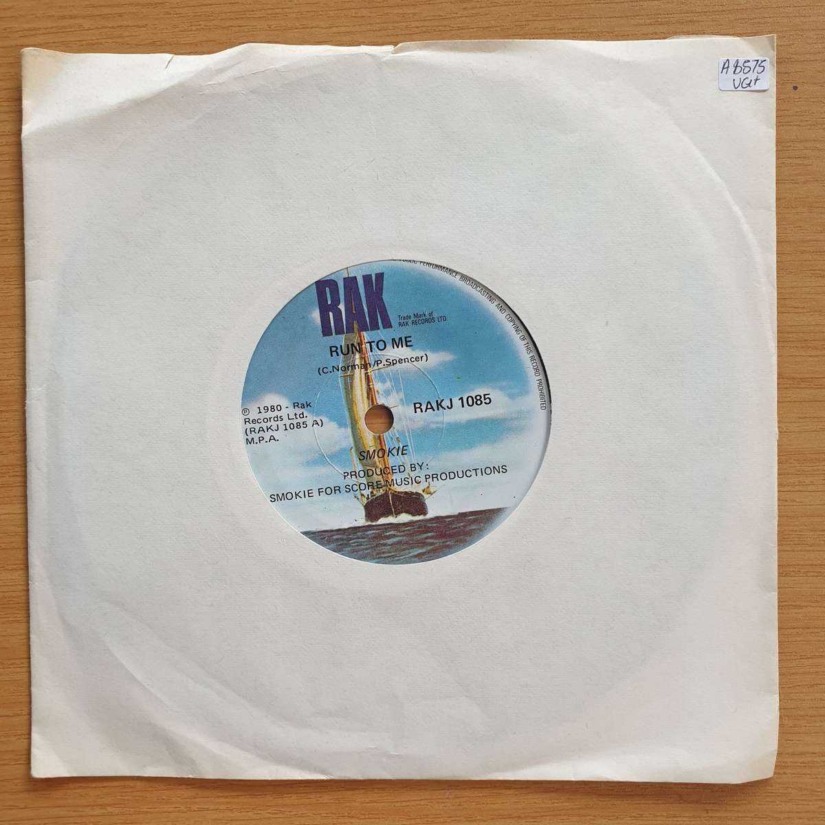Smokie  Run To Me  | Vinyl 7" Single | (VG+)