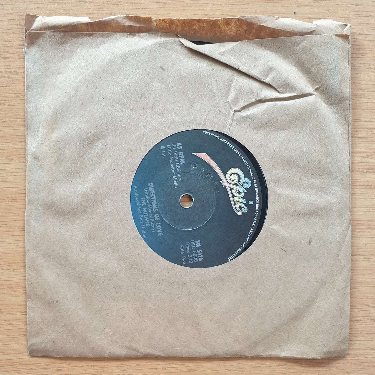 The Nolans - Gotta Pull Myself Together /Directions Of Love   | Vinyl 7" Single | (VG+)