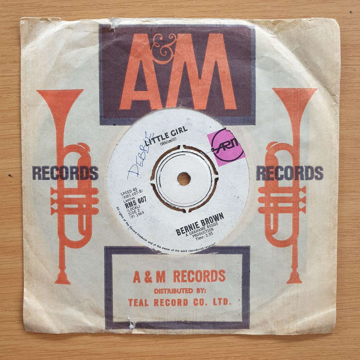 Bernie Brown  In A Matter Of A Moment  | Vinyl 7" Single | (VG+)