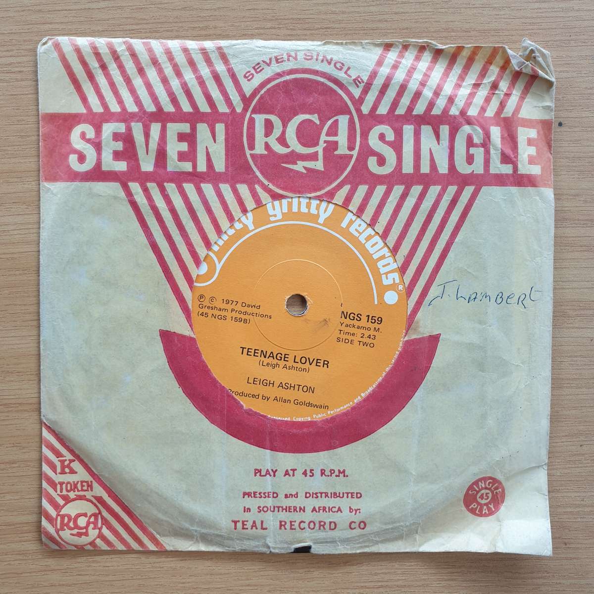 Leigh Ashton  Day After Day / Teenage Lover | Vinyl 7" Single | (VG+)