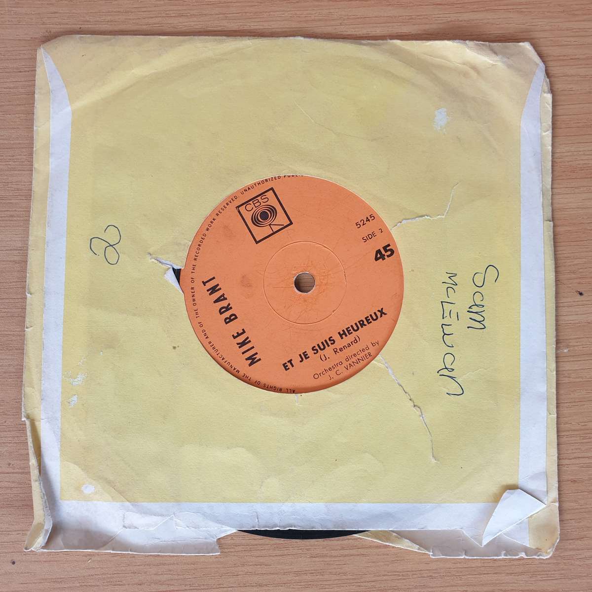 Mike Brant - Mais Dans LA Lumiere / Et Je Suis Heureux    | Vinyl 7" Single | (VG+)